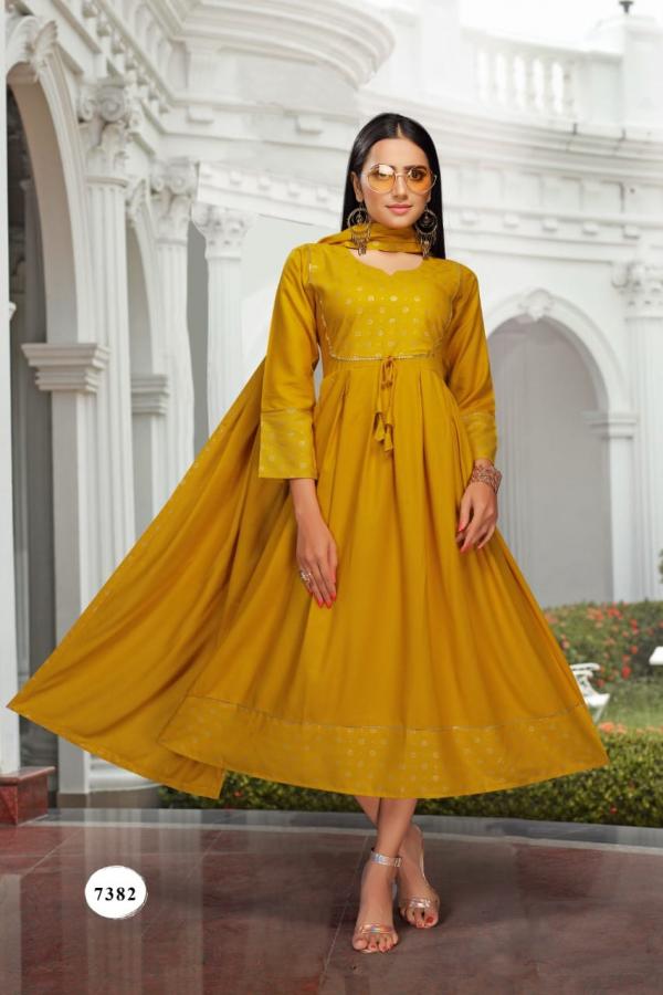 Kashish Rayon Fancy Kurti With Dupatta 